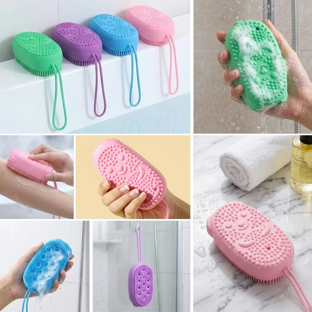 Peeling Etkili Süngerli Silikon Banyo Lifi – Asma Kancalı Duş Kesesi (5538) 3