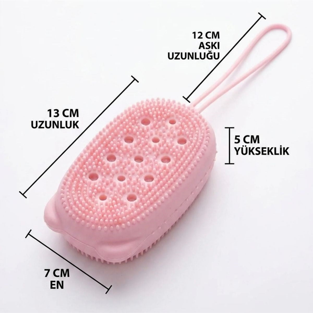 Peeling Etkili Süngerli Silikon Banyo Lifi – Asma Kancalı Duş Kesesi (5538) 5