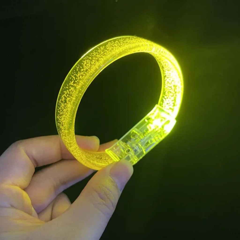 Sarı Led Işıklı Baskı Yapılabilen Pilli Bileklik Bilezik 1,5 cm Genişlik (5538) 3