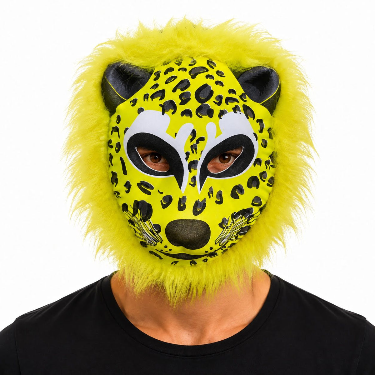 Sarı Yeleli Benekli Leopar EVA Maske (5538) 1