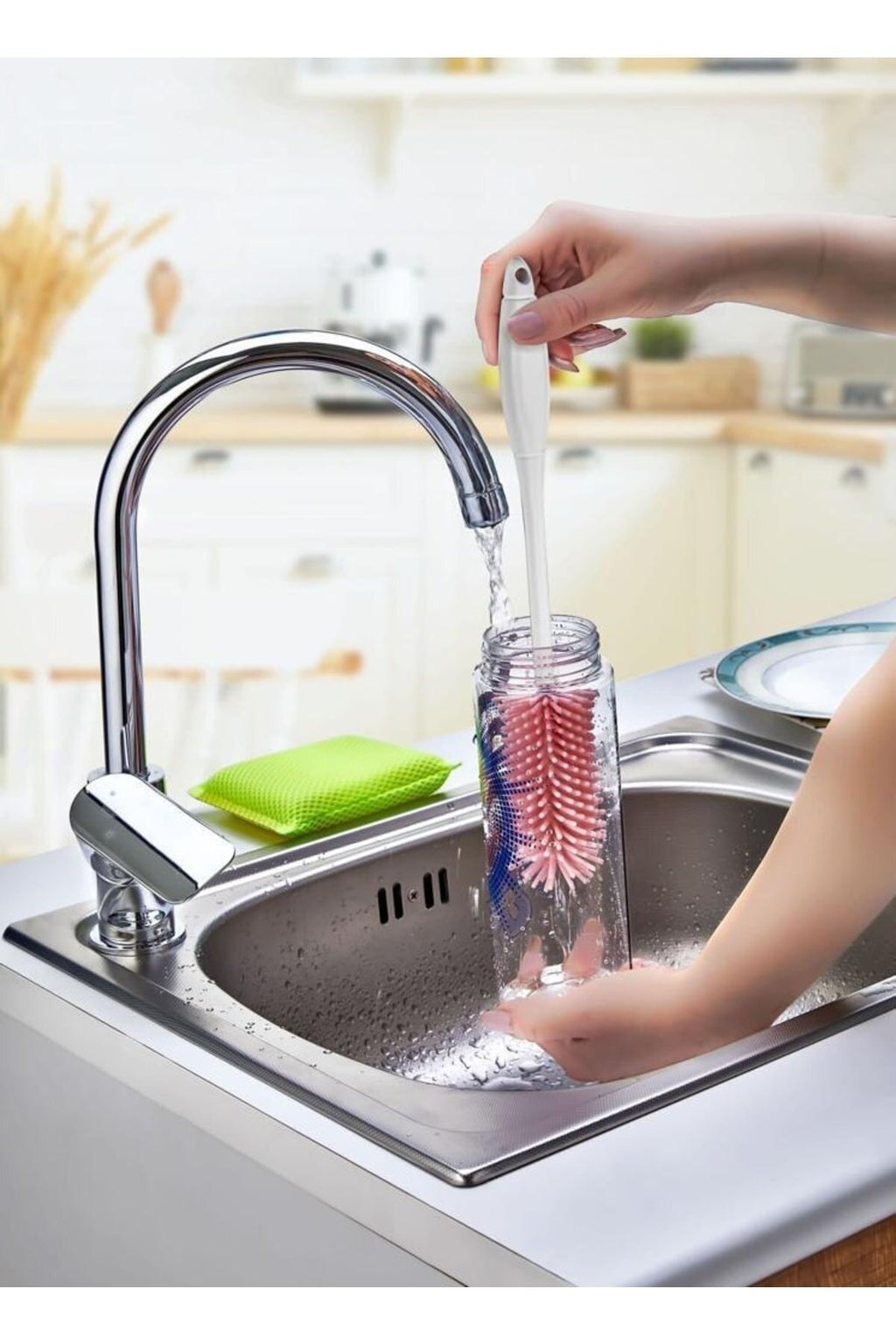 Silikon Şişe Biberon Konserve Kavanoz Matara Temizleme Fırçası Çok Amaçlı Temizleme Fırçası Bpa Free (5538) 3