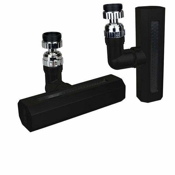 SİYAH GENİŞ 360 DERECE DÖNEBİLENOYNAR BAŞLIK - 4 MOD PERLATÖR ŞELALE MUSLUK UCU KTX-3288 (5538) 1