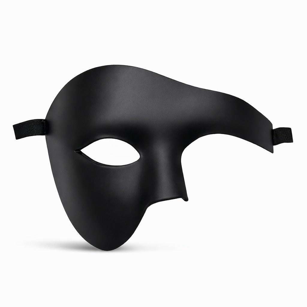 Siyah Yarım Erkek Maske – Phantom Parti & Balo Maskesi (5538) 2