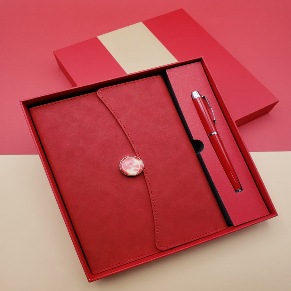 Promosyon Defter Kalem Seti Kırmızı Renk 1
