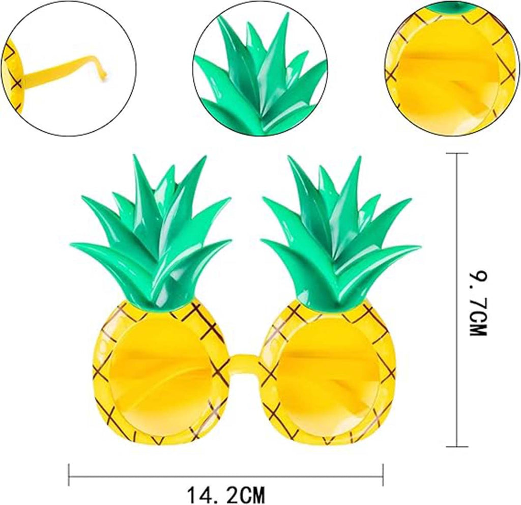 Tropikal Hawaii Ananas Şekilli Parti Gözlüğü 9.5 x 14 cm (5538) 5
