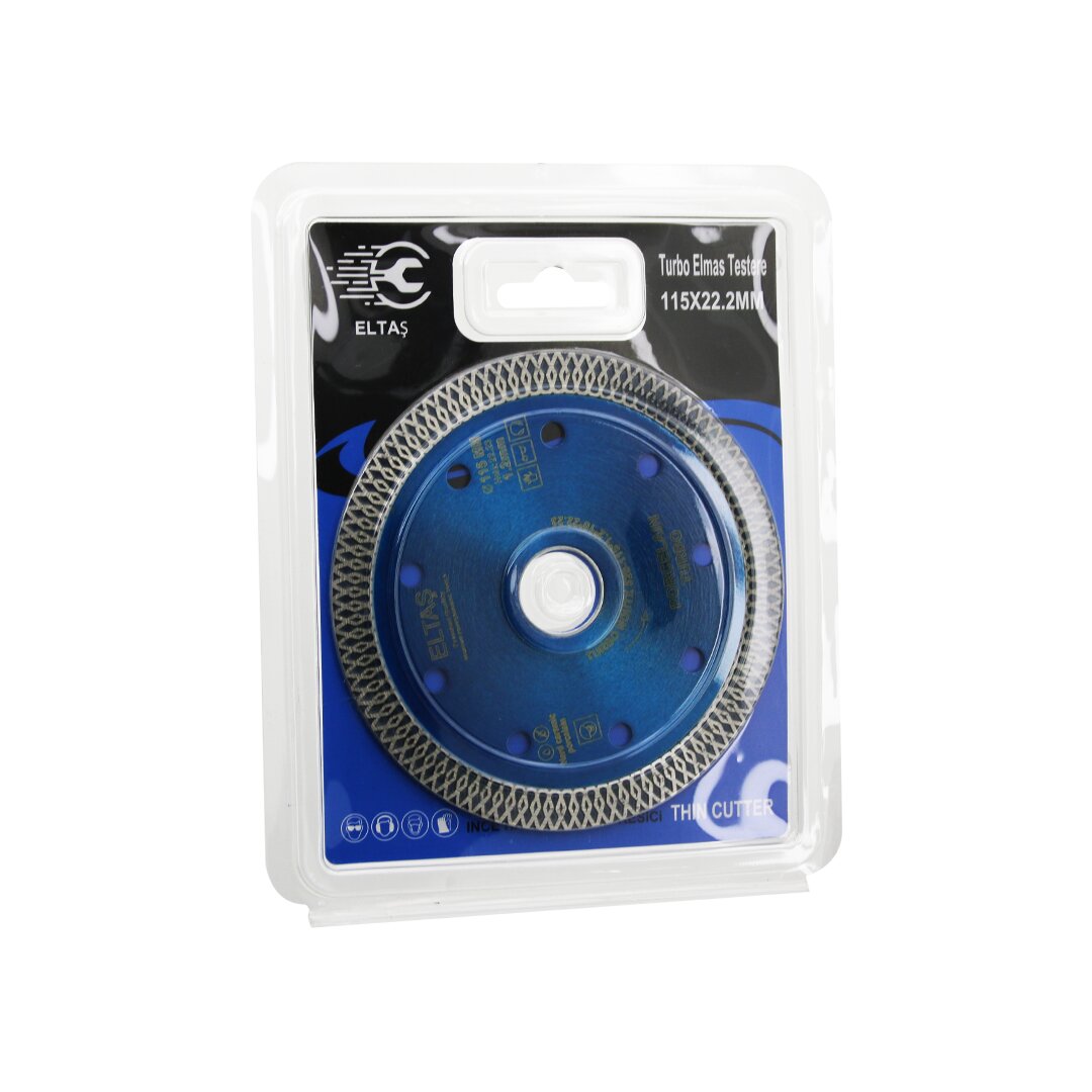 TURBO ELMAS MERMER KESİCİ DİSK 115MMX22.2MM İNCE HASSAS TESTERE 1.2MM (5538) 1