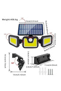 Üçlü Solar Led Projektör – Beyaz Işık – Sensörlü Dış Mekân Aydınlatma (5538) 1