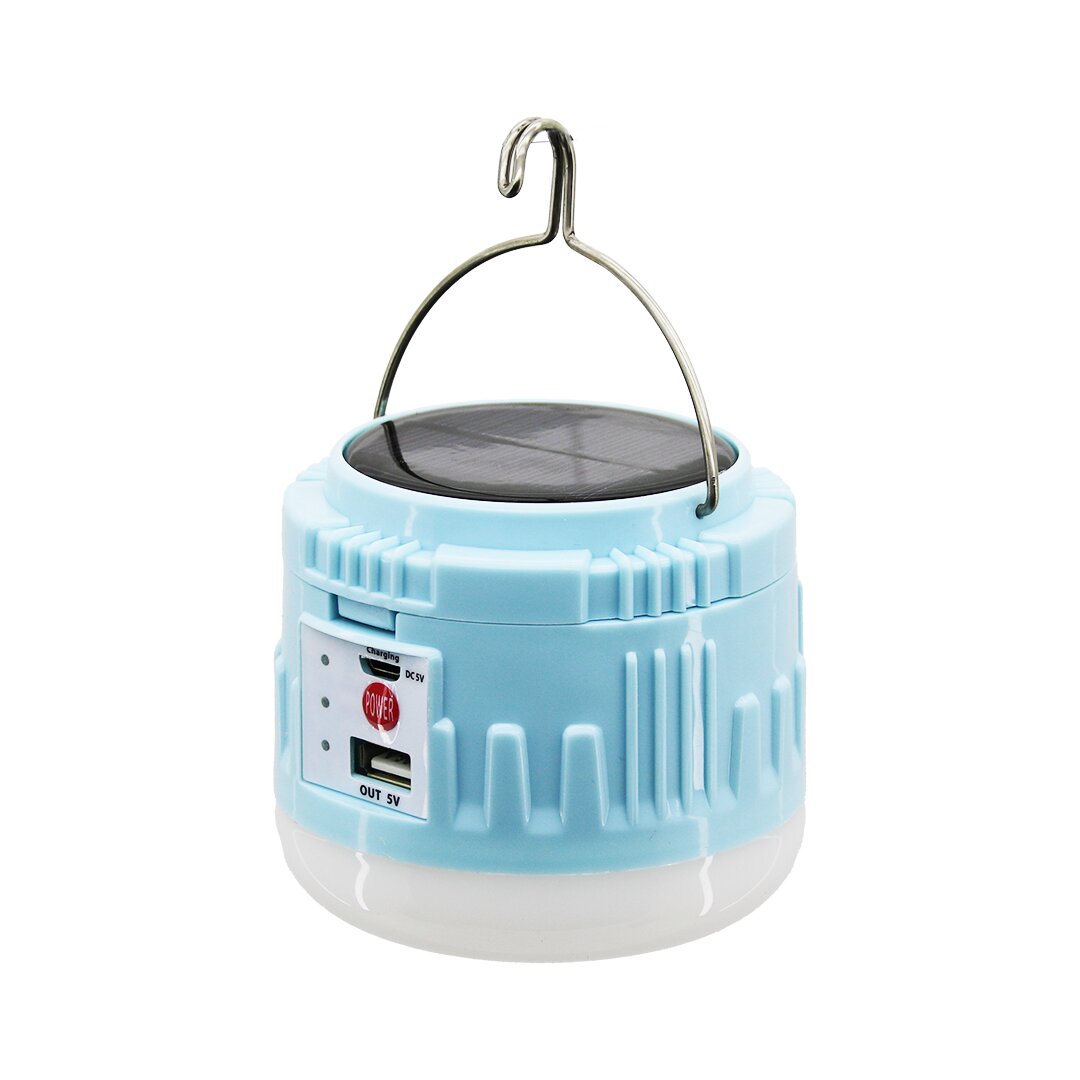 USB - SOLAR ŞARJLI ASKILI KAMP LAMBASI - POWERBANK (5538) 2