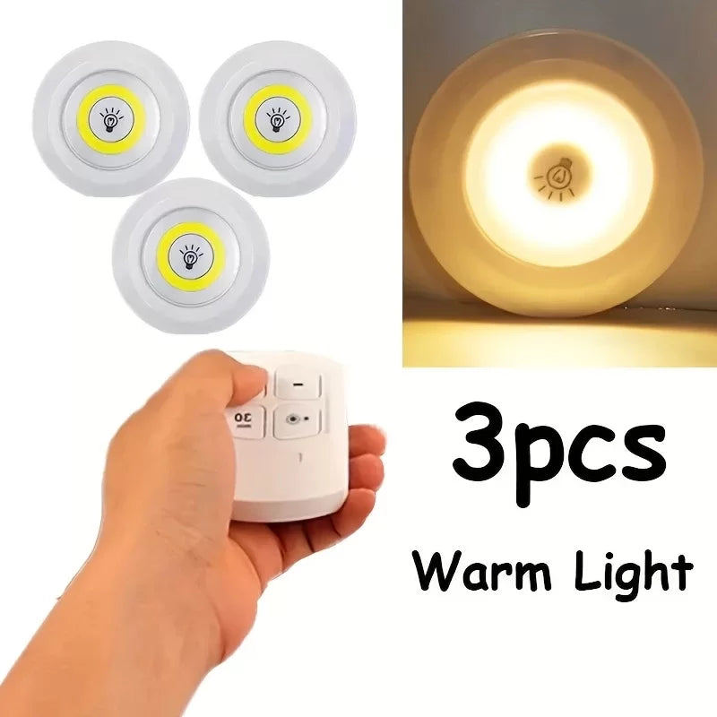 Uzaktan Kumandalı Yapışkanlı 3'lü Led Spot Lamba (5538) 1