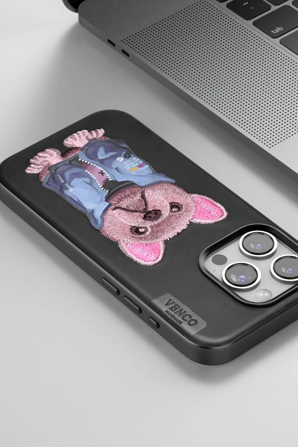 Venco Apple iPhone 15 Pro Cute Desenli Kapak - Siyah 5