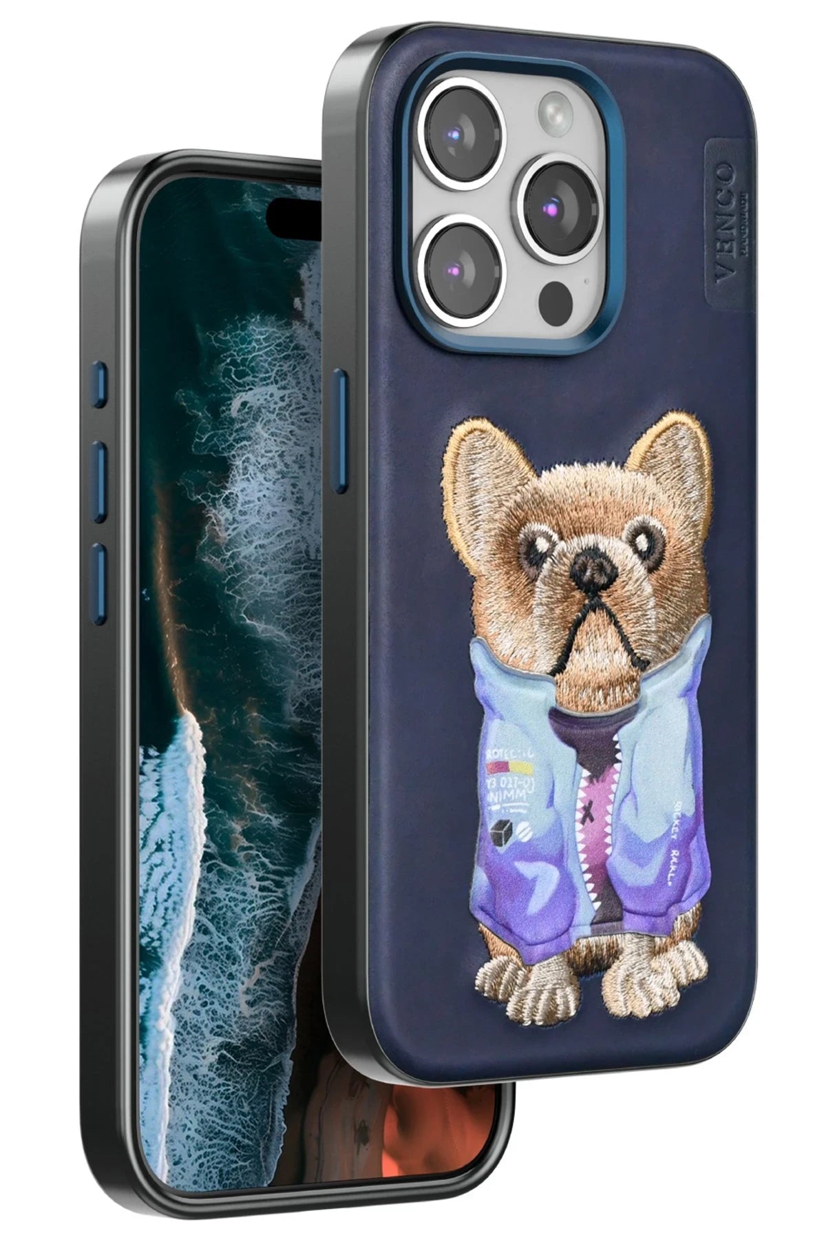 Venco Apple iPhone 15 Pro Max Cute Desenli Kapak - Lacivert 2
