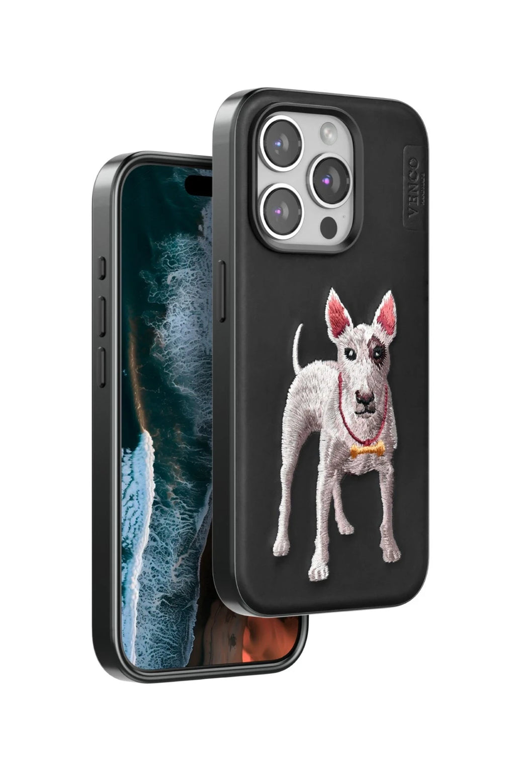 Venco Apple iPhone 15 Pro Max Perma Desenli Kapak - Siyah 2