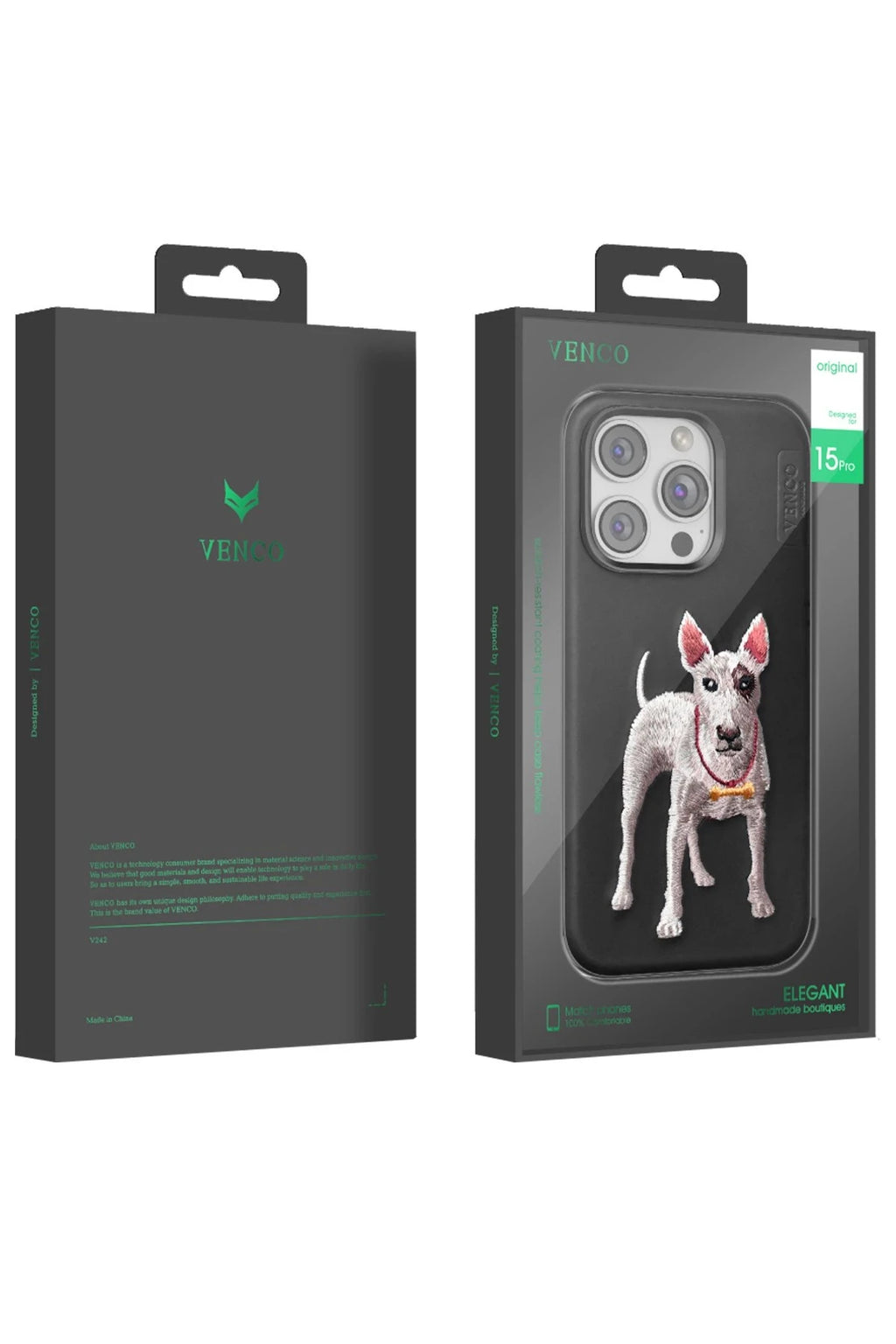 Venco Apple iPhone 15 Pro Max Perma Desenli Kapak - Siyah 5