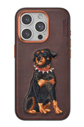 Venco Apple iPhone 15 Pro Perma Desenli Kapak - Koyu Kahve 1