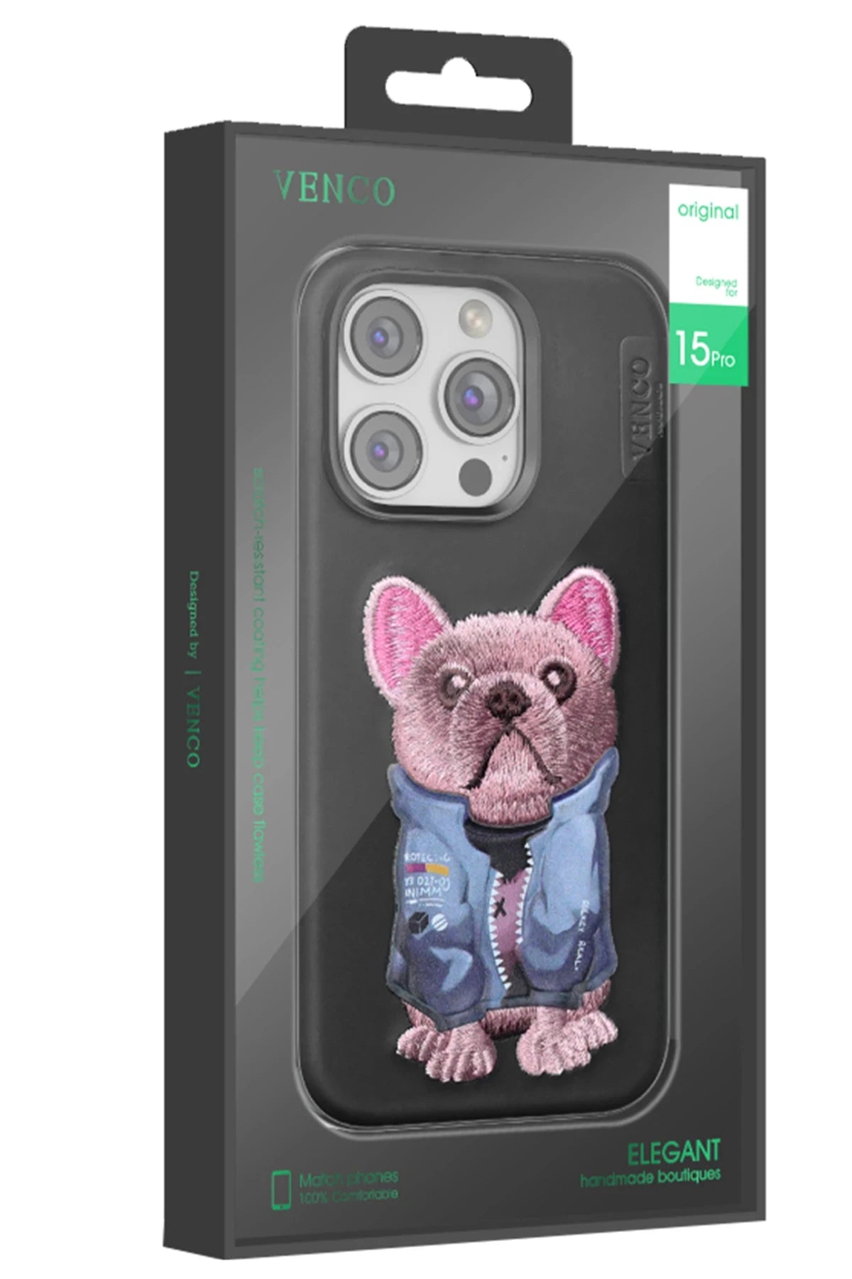Venco Apple iPhone 16 Pro Max Cute Desenli Kapak - Siyah 3