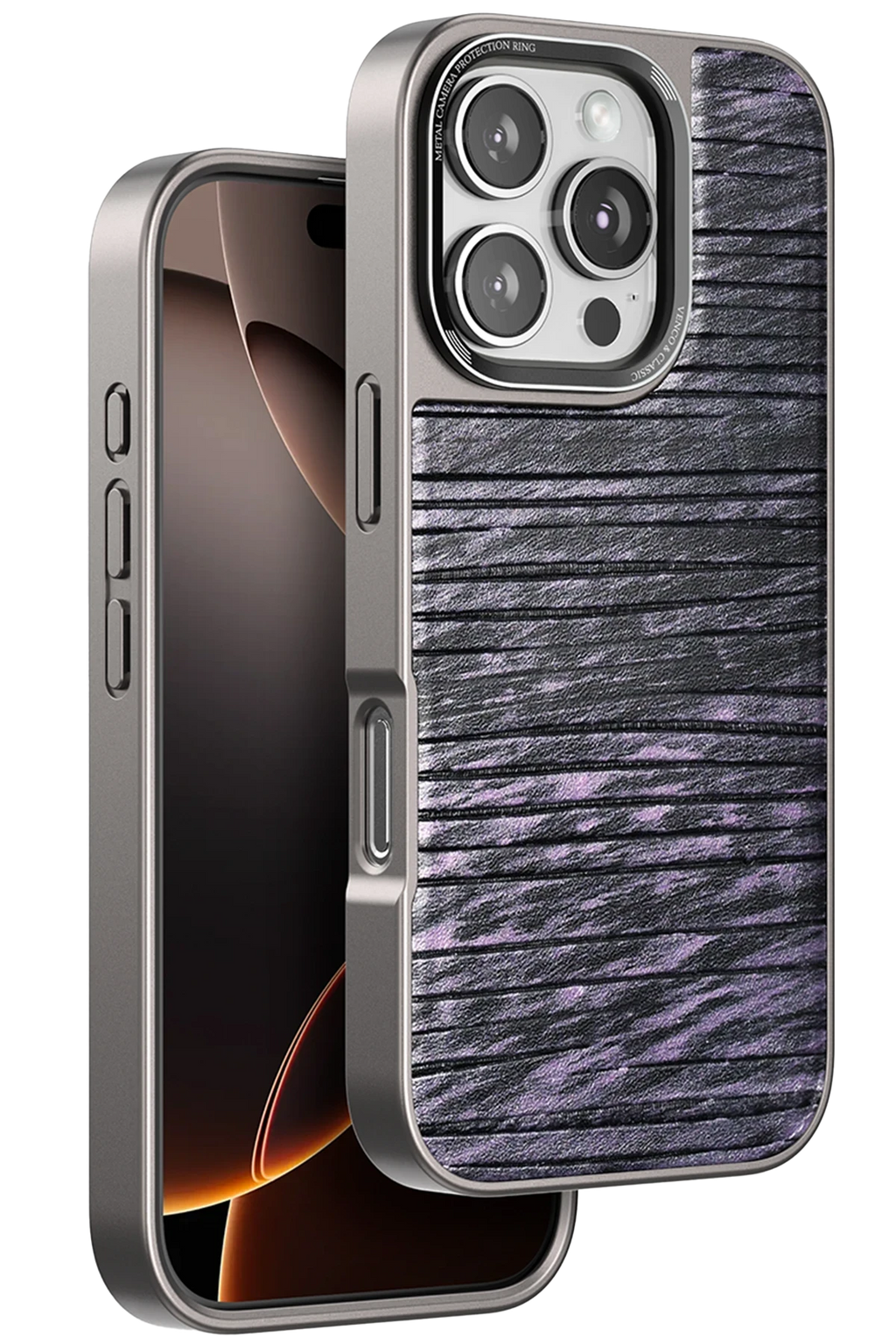 Venco Apple iPhone 16 Pro Max Wave Kapak - Derin Mor 1