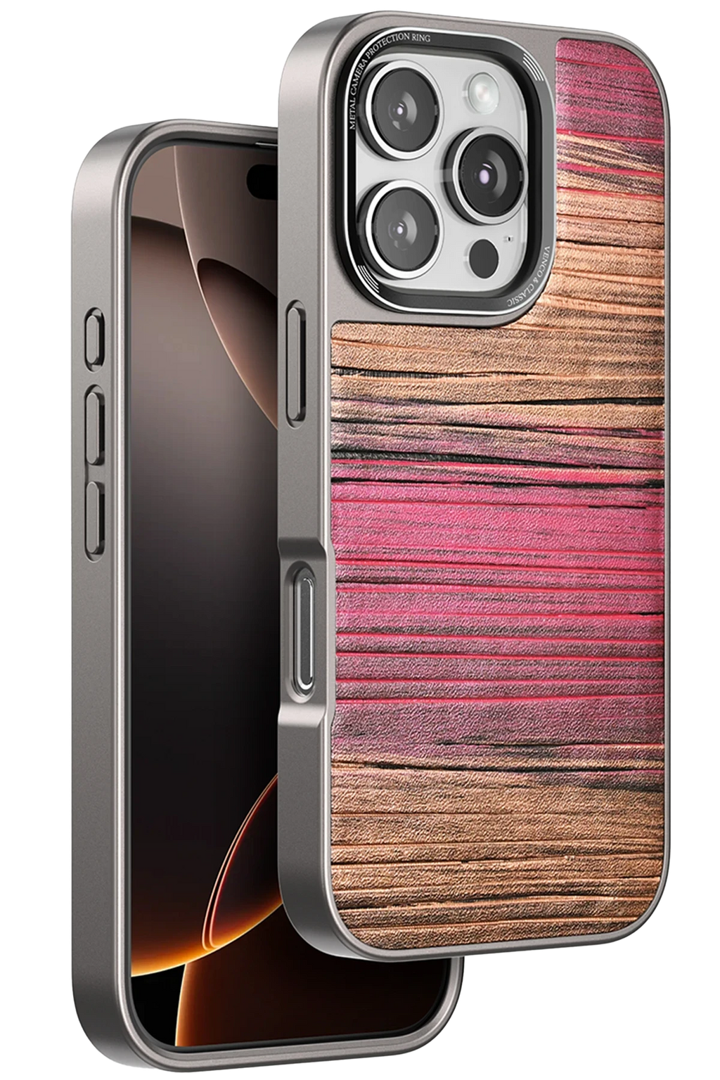 Venco Apple iPhone 16 Pro Max Wave Kapak - Pembe 1