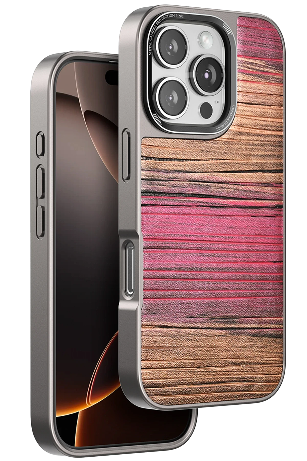 Venco Apple iPhone 16 Pro Max Wave Kapak - Pembe 1