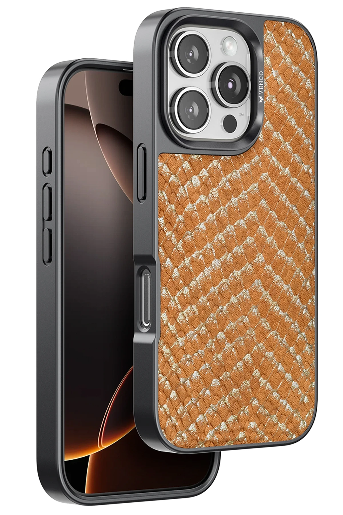 Venco Apple iPhone 16 Pro Viper Kapak - Kahverengi 1