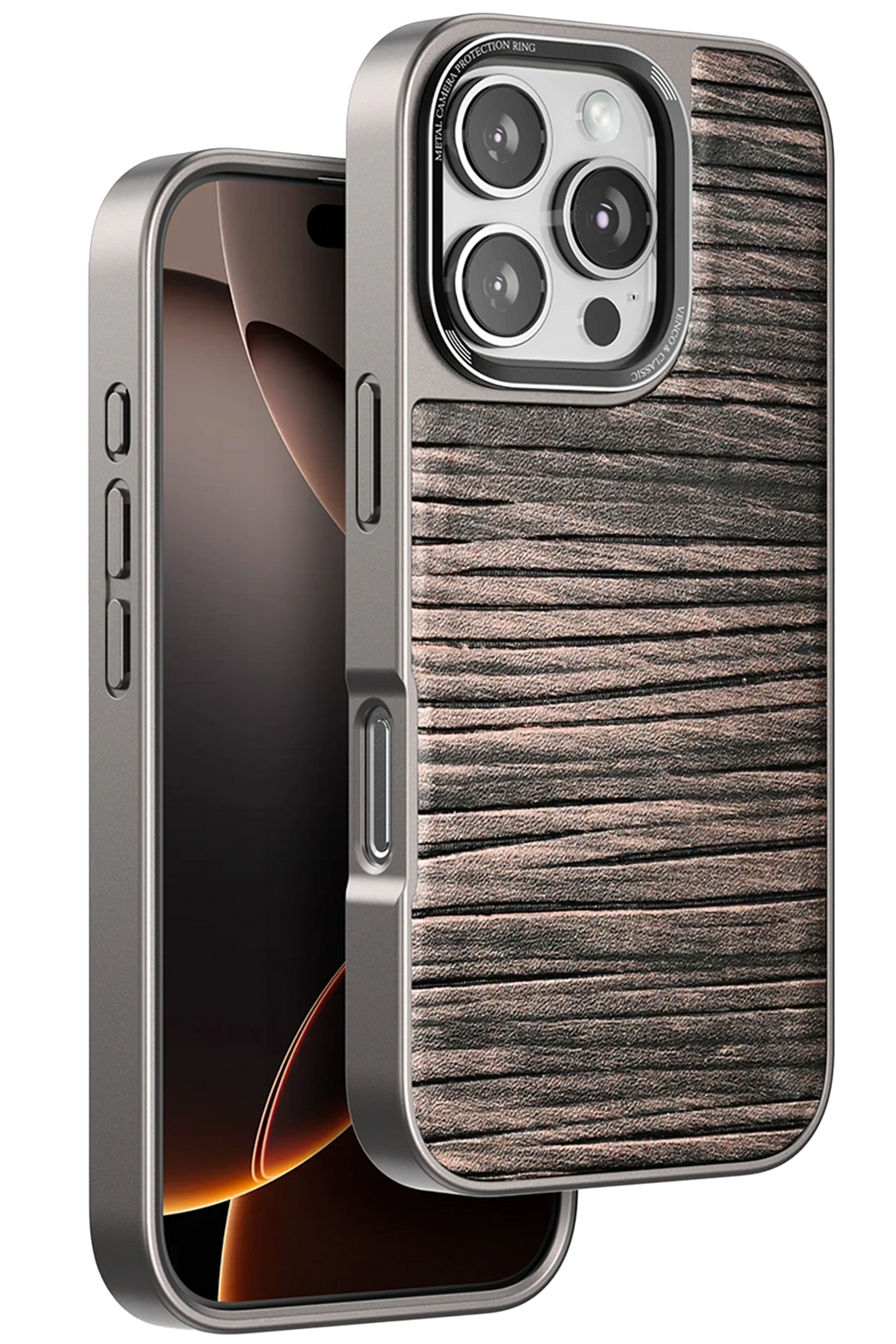 Venco Apple iPhone 16 Pro Wave Kapak - Kahverengi 1