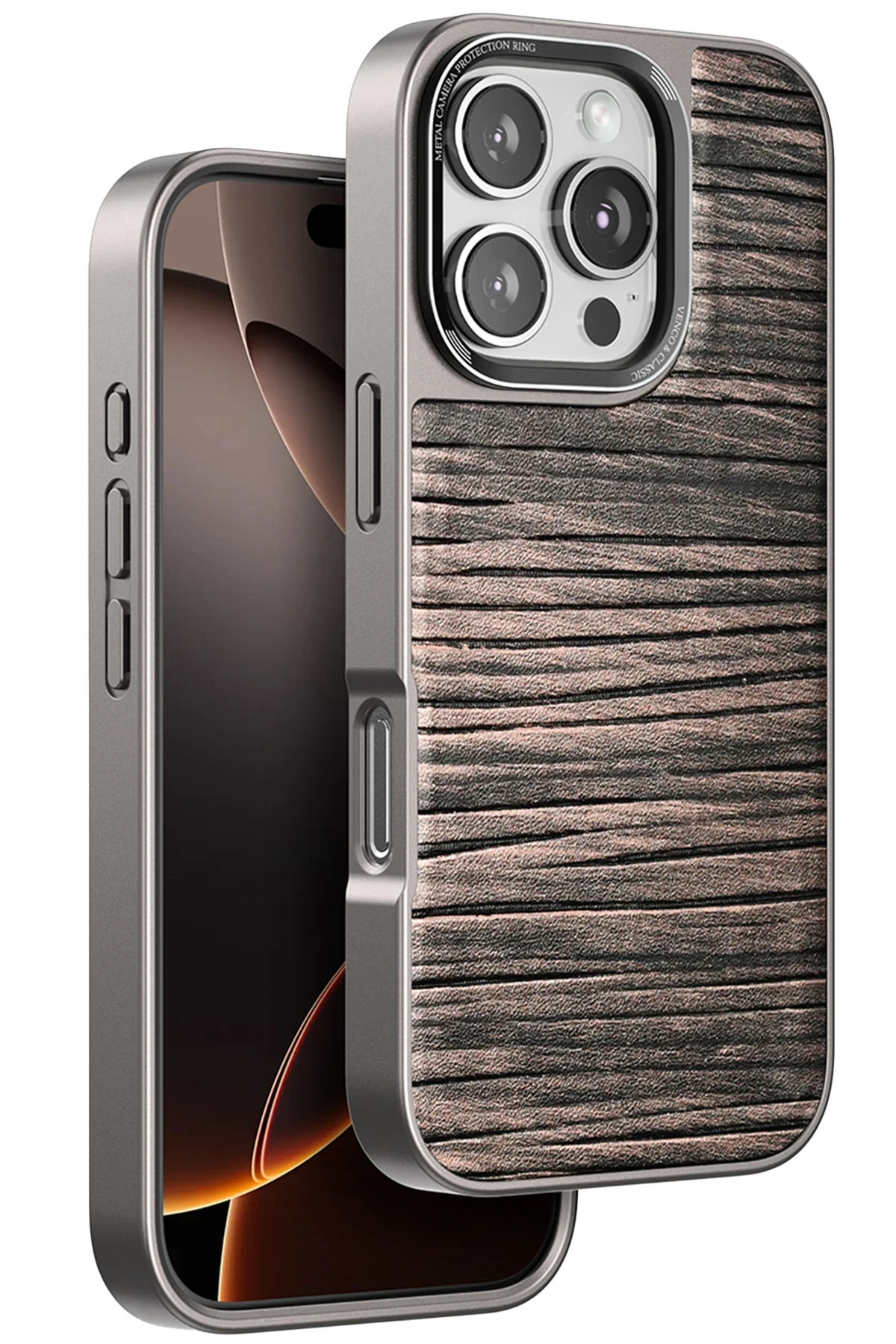 Venco Apple iPhone 16 Pro Wave Kapak - Kahverengi 1