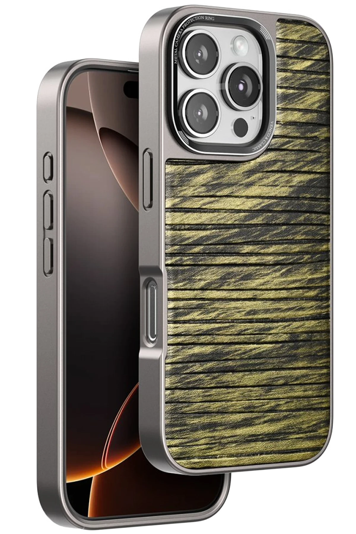 Venco Apple iPhone 16 Pro Wave Kapak - Koyu Kahve 1
