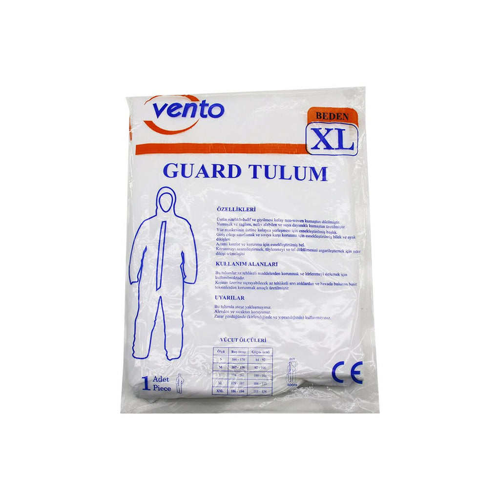 VENTO XL GUARD KORUYUCU TULUM BEYAZ - HAFİF - NON-WOVEN KUMAŞ BOY: 179-187CM - GÖĞÜS: 108-115CM (5538) 3