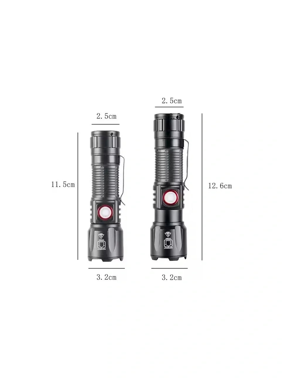 WS-2828 Ultra USB Şarjlı Polis El Feneri, Bekçi, Asker El Feneri Kırmızı Mavi Çakarlı 1000 Lümen (5538) 2