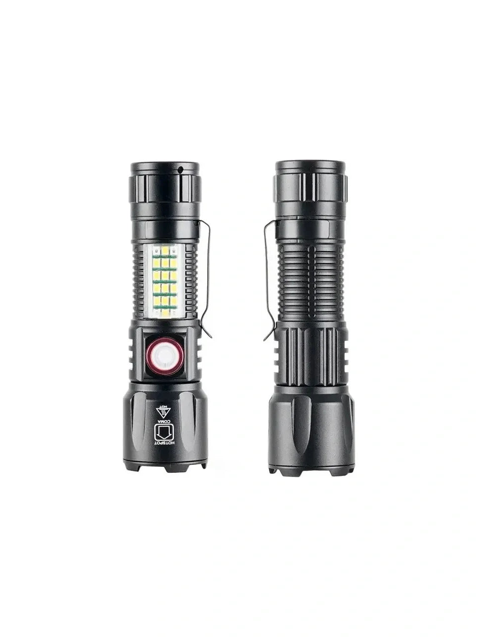 WS-2828 Ultra USB Şarjlı Polis El Feneri, Bekçi, Asker El Feneri Kırmızı Mavi Çakarlı 1000 Lümen (5538) 3