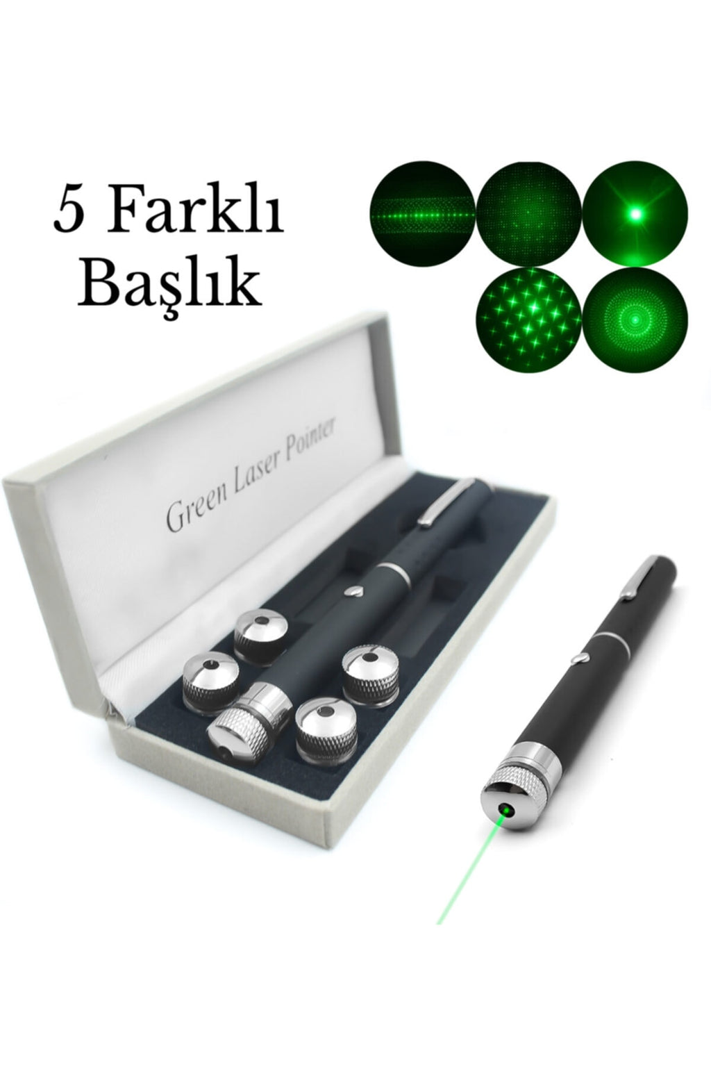 Yeşil Lazer Pointer USB Şarjlı 5 km Etki Alanı! (5538) 4