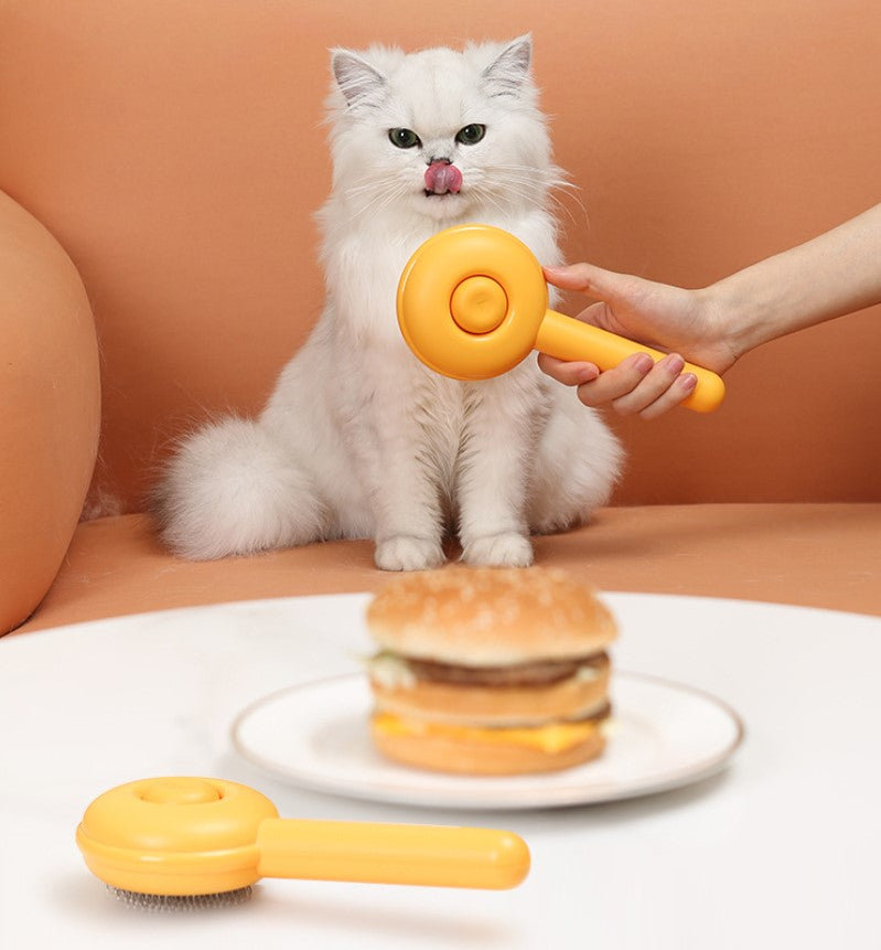 Hamburger Şekilli Otomatik Temizlenen Evcil Hayvan Tarağı 4