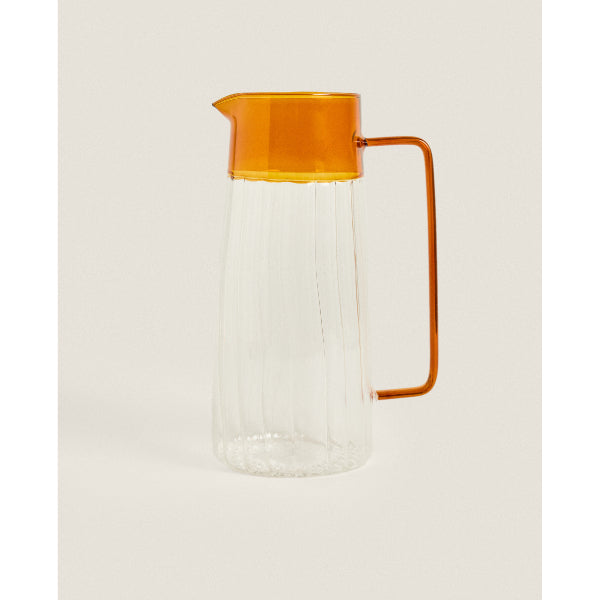 Turuncu Detaylı Cam Sürahi 1600 ml 1